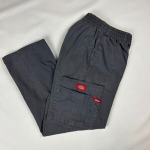 Dickies EDS Women's Signature Scrubs Gray Elastic Waist Pull-On Cargo Pant XXS
